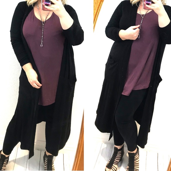 Zenana Outfitters Sweaters - Midi Long Sleeve Duster Cardigan sweater knit